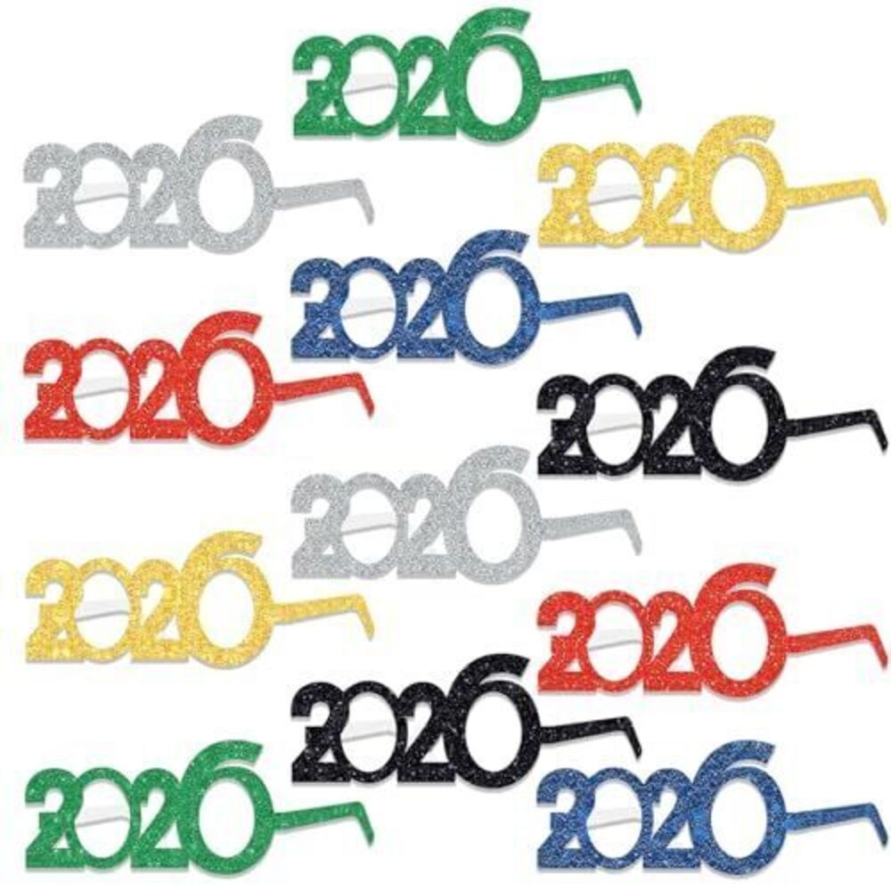 2380 2026 Glasses New Years Eve Party Supplies 2026 NYE Party Favors, 18pcs